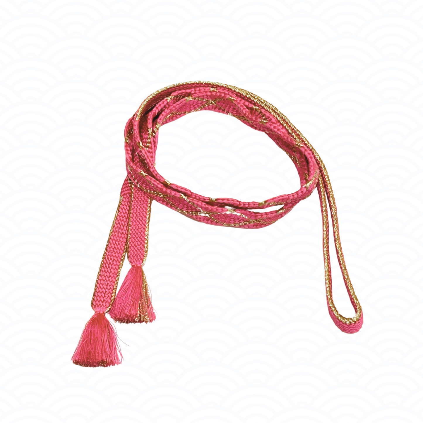 Obijime deep pink and gold