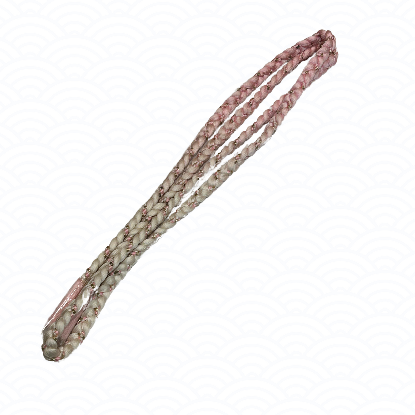 Obijime pink, white and gold