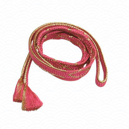 Obijime deep pink and gold