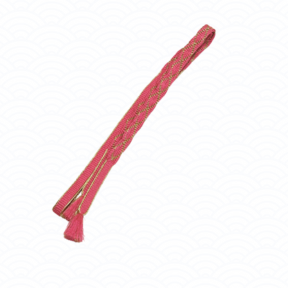 Obijime deep pink and gold
