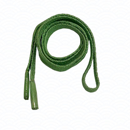 Obijime green woven pattern