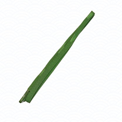 Obijime green woven pattern
