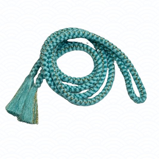 Obijime tiffany blue and gold