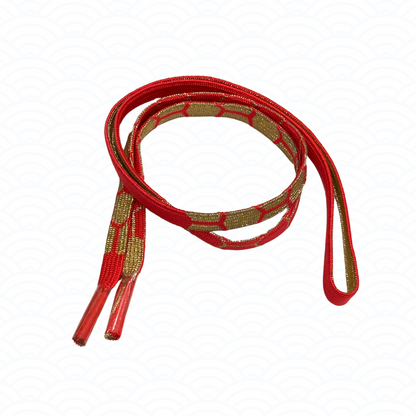 Obijime pink and gold with kikko pattern