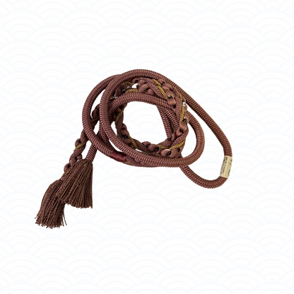 Obijime dark pink and gold